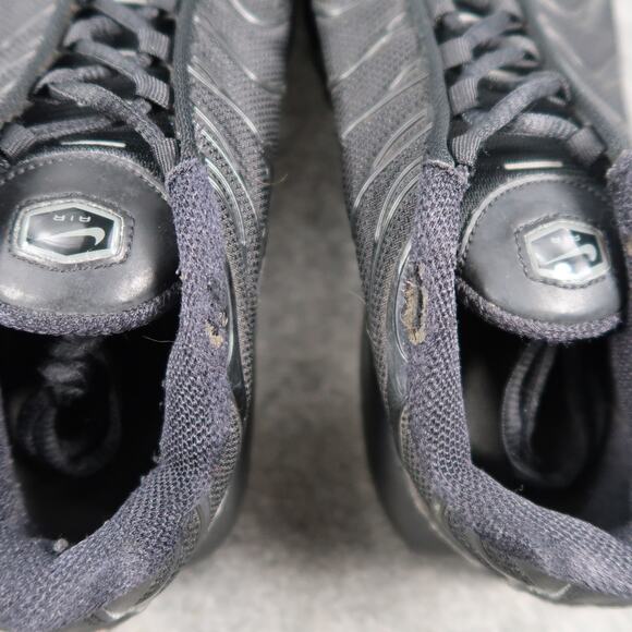 Nike Shoes Big Kids 7Y Air Max Plus Sneakers Athletic Trainer Black Breathable - Picture 10 of 13